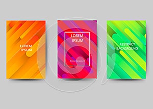 Abstract geometric colorful banners. Set - vector stock.