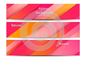 Abstract geometric colorful banners. Set - vector stock.