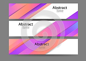 Abstract geometric colorful banners. Set - vector stock.