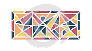 Abstract Geometric Colorful Triangle Pattern Vector, vector design Generative AI