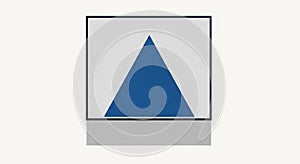 Abstract Geometric Composition with Blue Triangle