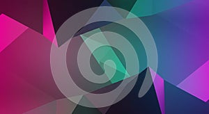 Abstract geometric composition featuring an array of overlapping, translucent