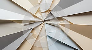 Abstract geometric composition featuring converging