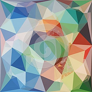 Abstract geometric composition featuring a dynamic array of polygons
