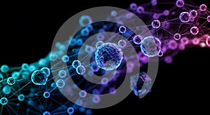 Abstract geometric composition featuring interconnected