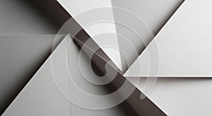 Abstract geometric composition featuring overlapping triangular shapes. These shapes create an