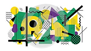 Abstract geometric composition