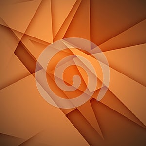 Abstract geometric composition with overlapping orange triangular shapes, creating a