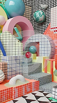 Abstract Geometric Composition.Harmonic Geometry