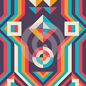 Abstract geometric concept poster design. Graphic pattern in bright colors. Business progress strategy development creative banner