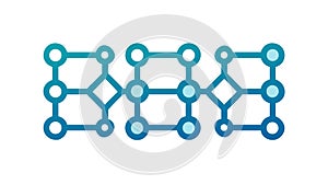 Abstract Geometric Connected Nodes Network, vector design Generative AI