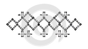 Abstract Geometric Connected Pattern, Modern Industrial Structural Design, vector design Generative AI