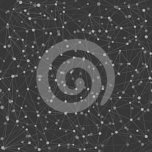 Abstract geometric connection of lines and dots