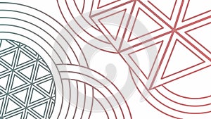 Abstract Geometric Corner Design with Dynamic Intersecting Lines, vector design Generative AI