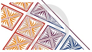 Abstract geometric corner design, modern patterned border, vector design Generative AI