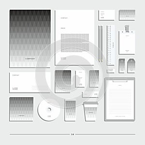 Abstract geometric corporate identity. Stationery set. Creative design.