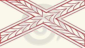 Abstract Geometric Cross Pattern - Architectural Decorative Element, vector design Generative AI