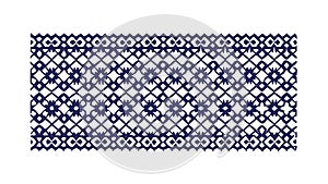 Abstract geometric cross pattern, modern and structured decorative border, vector design Generative AI
