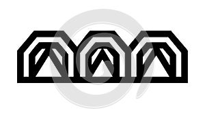 Abstract Geometric Crown Pattern Design, vector design Generative AI