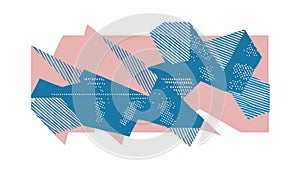 Abstract Geometric Crumpled Paper Effect, vector design Generative AI