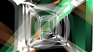 Abstract geometric crystal shapes digital
