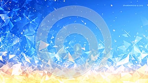 Abstract Geometric Crystal Shards with Sparkling Light Effects