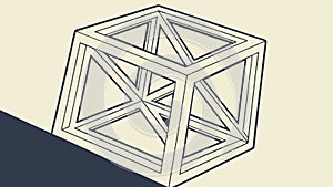 Abstract Geometric Cube Structure Vector Illustration, vector design Generative AI