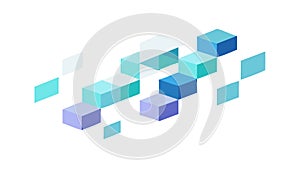 Abstract Geometric Cubes Array Design, vector design Generative AI