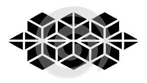 Abstract Geometric Cubes for Data and Design, vector design Generative AI