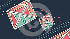 Abstract Geometric Cubes, Modern Decorative Pattern Vector, vector design Generative AI