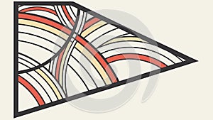 Abstract Geometric Curves Fluid Triangular Pattern, vector design Generative AI