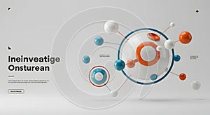 Abstract 3D Digital Network and Data Structure