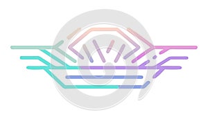 Abstract Geometric Data Network Pattern Vector Design Generative AI