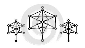 Abstract Geometric Data Network or Structure Vector, vector design Generative AI