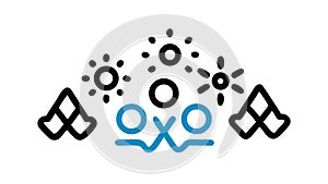 Abstract Geometric Data Pattern, Digital Network Structure, vector design Generative AI