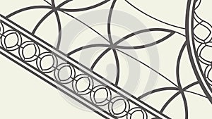 Abstract Geometric Decorative Pattern, Modern Symmetrical Design, vector design Generative AI