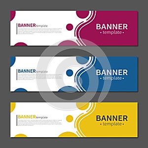 Abstract geometric design banner web template