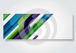 Abstract geometric design with dynamic, overlapping diagonal