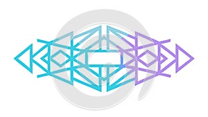 Abstract Geometric Design Element - Modern, Interlocking Decorative Art, vector design Generative AI