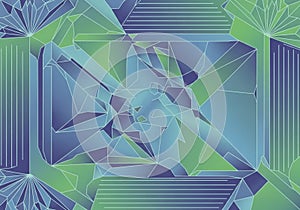 Abstract geometric design featuring a blend