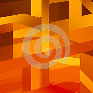 Abstract geometric design featuring interlocking translucent rectangles in varying