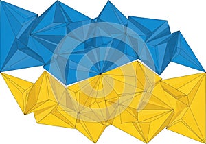 Abstract geometric design featuring interlocking triangular facets