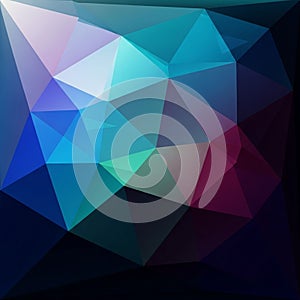 Composition creates a three dimensional effect with varying transparency and