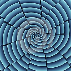 A three dimensional effect giving the illusion of depth and movement