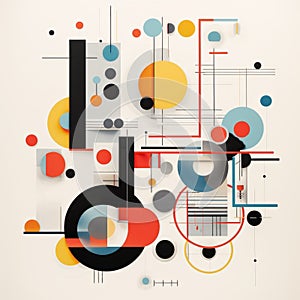 Abstract Geometric Design In The Style Of Bauhaus photo