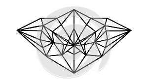 Abstract Geometric Diamond Network Connectivity Pattern, vector design Generative AI