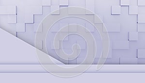 Abstract geometric digital pattern Creative idea and random square shapes on Purple Blue background