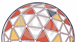 Abstract geometric dome structure geodesic pattern Generative AI