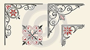 Abstract Geometric Dot Pattern Corner, Modern Digital Design, vector design Generative AI