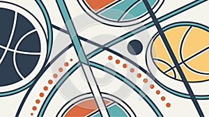 Abstract Geometric Dot Pattern, Dynamic Linear Design, vector design Generative AI